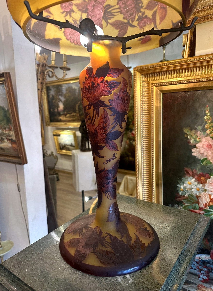 Grande Lampe Champignon par Émile GALLĖ ( 1846-1904)-photo-3