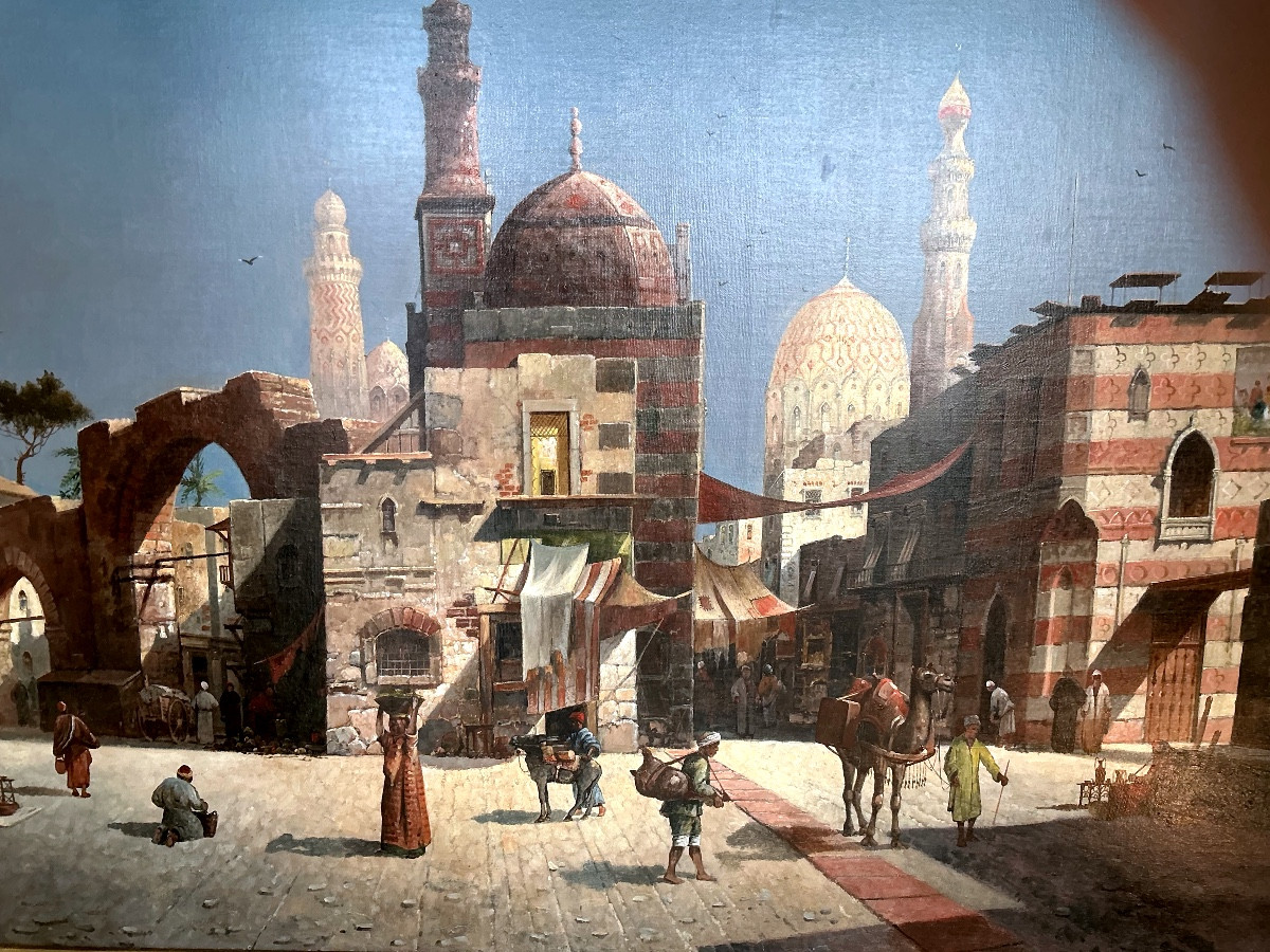 Painting By August Van Siègen (1850-1910) : Mosquée View From Lecaire-photo-2