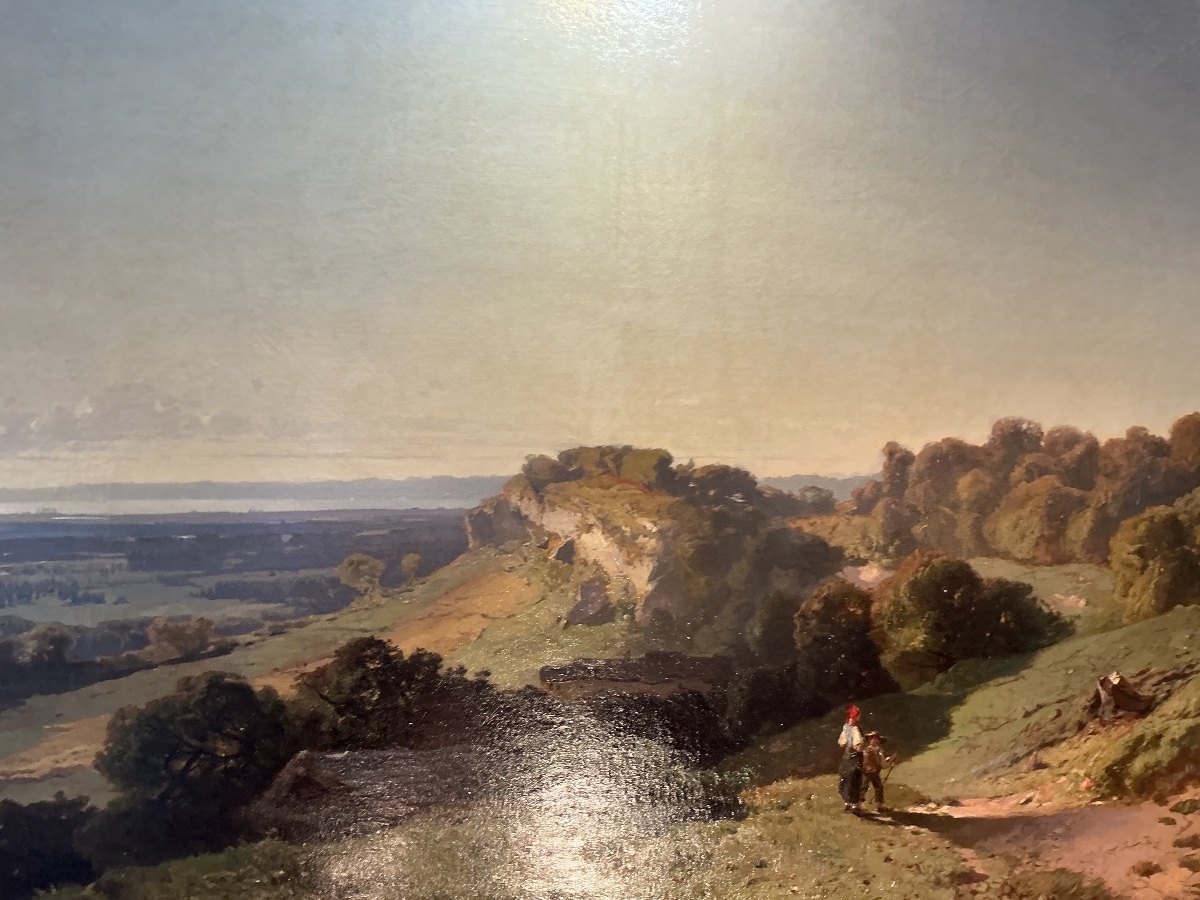 Tableau par Frédérich ZIMMERMANN(1823-1884):vue du lac Leman et Genève -photo-3