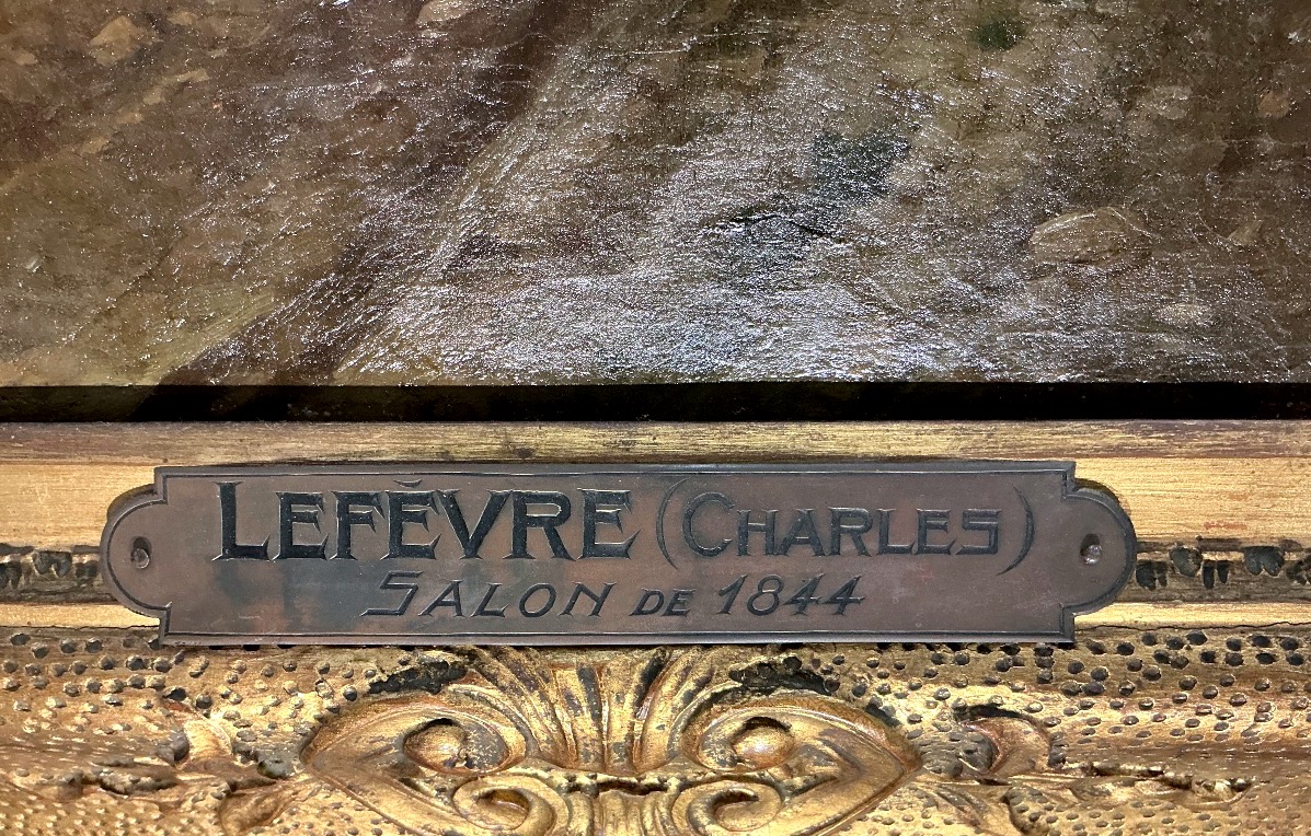 Grand tableau par Charles LEFEVRE (1810-?19 eme siècle ): paysage du Dauphiné -photo-1