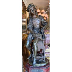 19th Century Bronze By Hippolyte Moreau (1832-1926) “raphael” 
