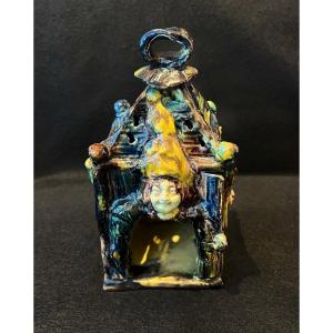 Century Glazed Earthenware Lantern 