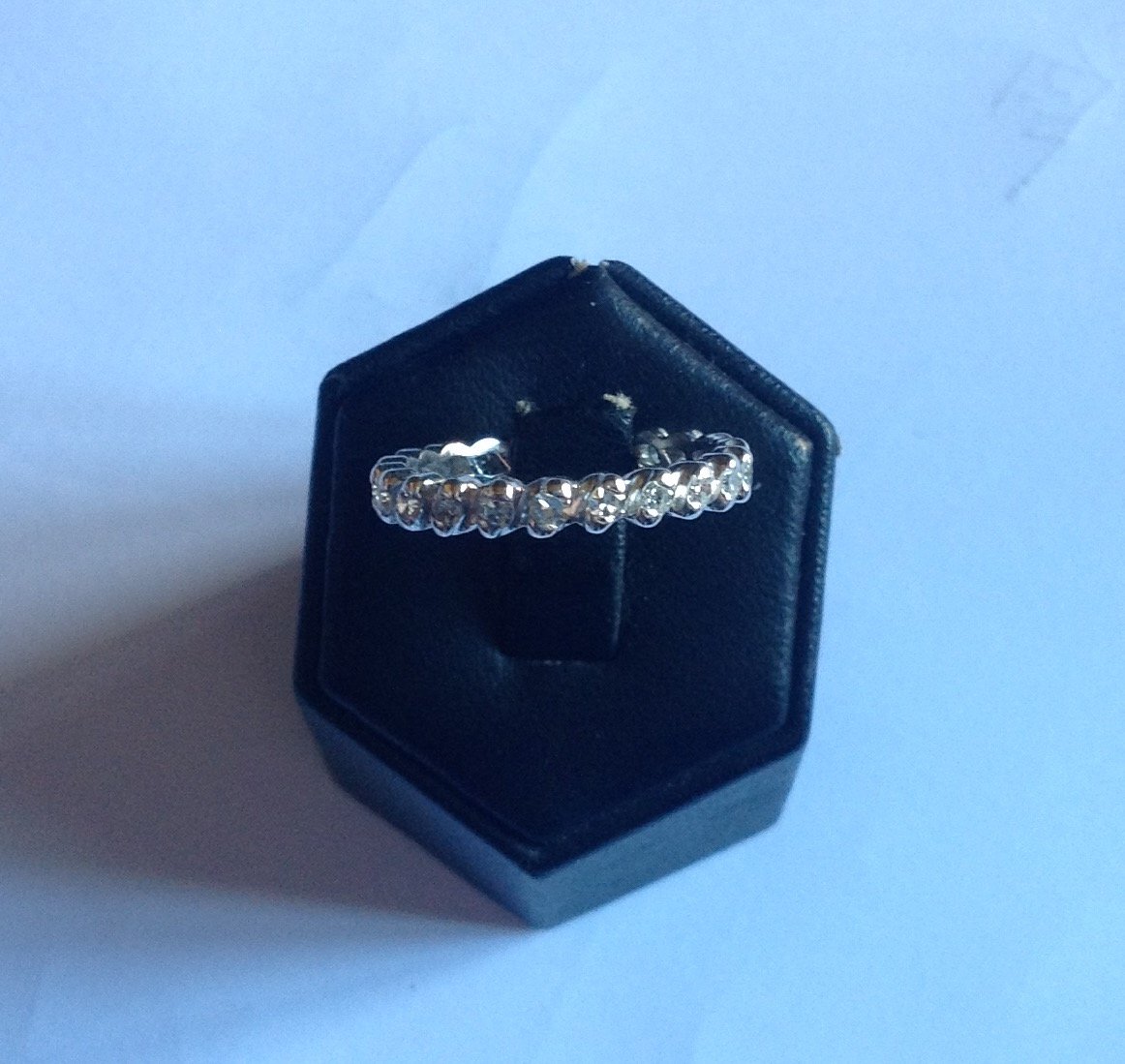 Brilliant Wedding Ring Mounted On White Gold-photo-2