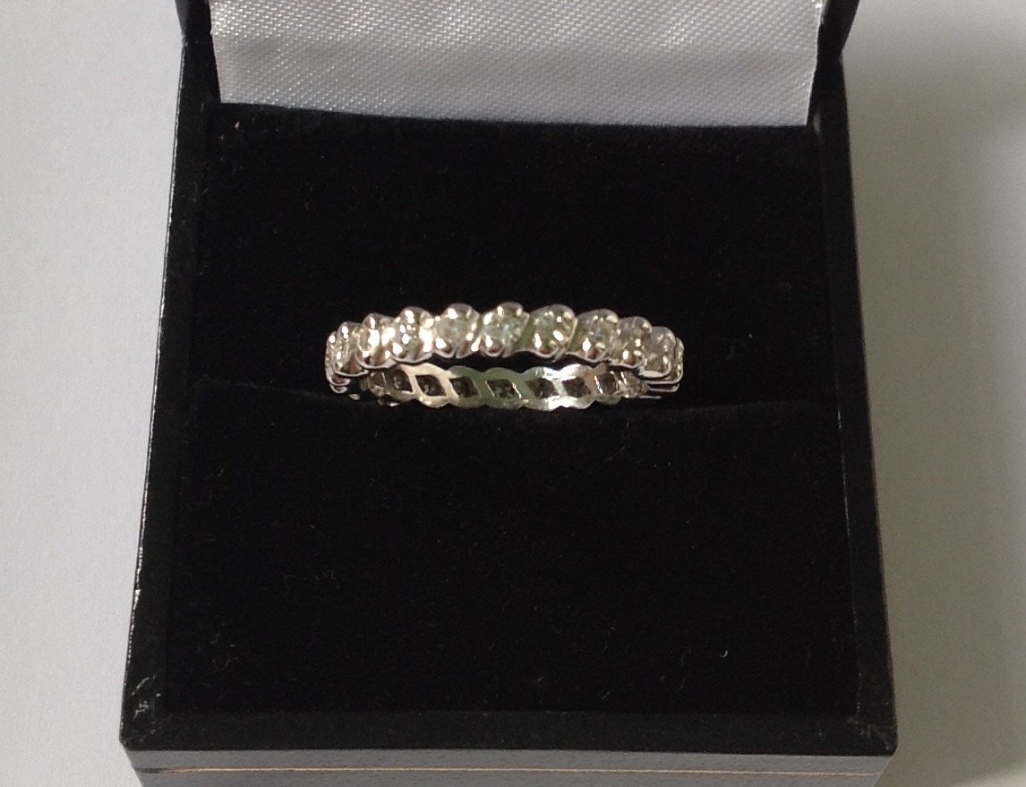 Brilliant Wedding Ring Mounted On White Gold