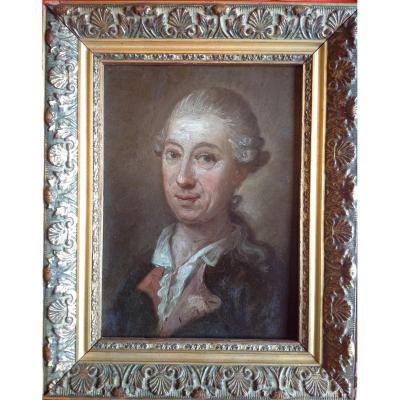 Portrait Of A Man, XVIIIth Century, Oil On Copper