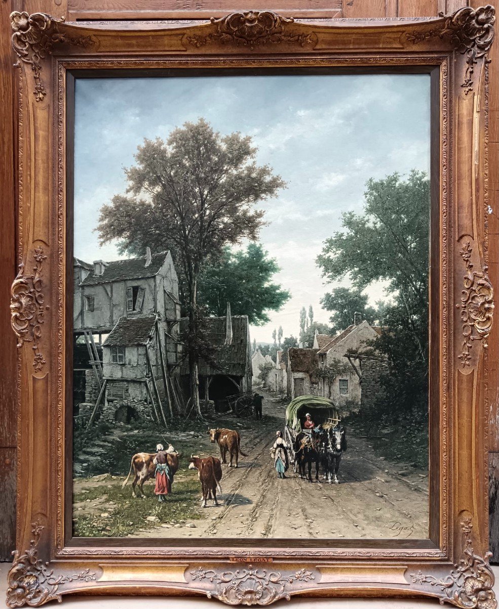 Léon Legat - Lively Village Street-photo-2