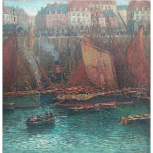 Georges Charpentier (1845 - 1925) "port Of Dieppe"