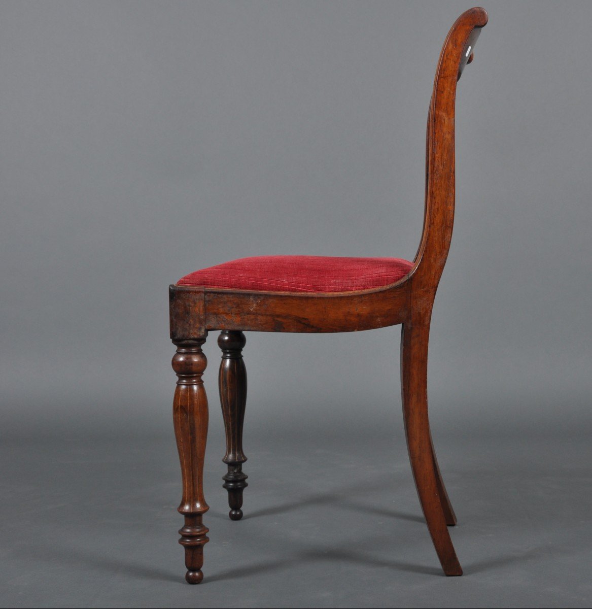 Suite Of Six Charles X Period Chairs In Rosewood.-photo-4