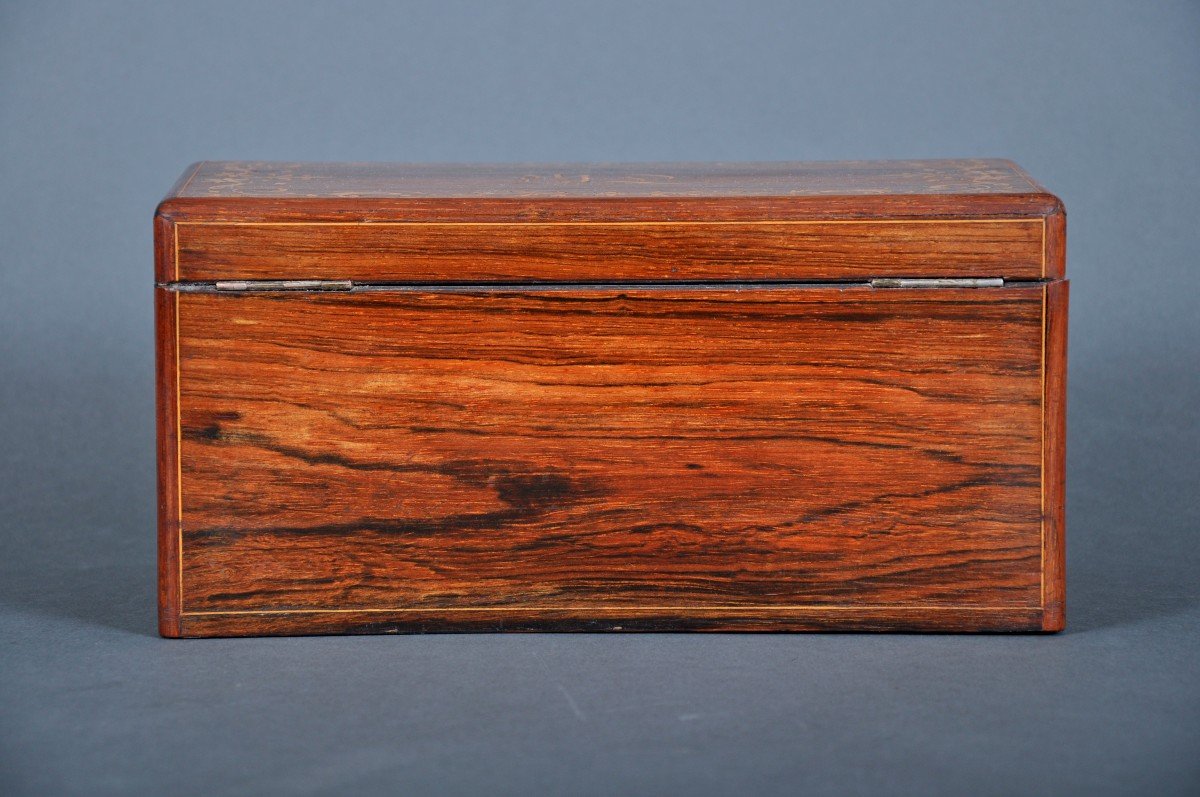 Charles X - Louis-philippe Period Tea Box In Rosewood.-photo-2