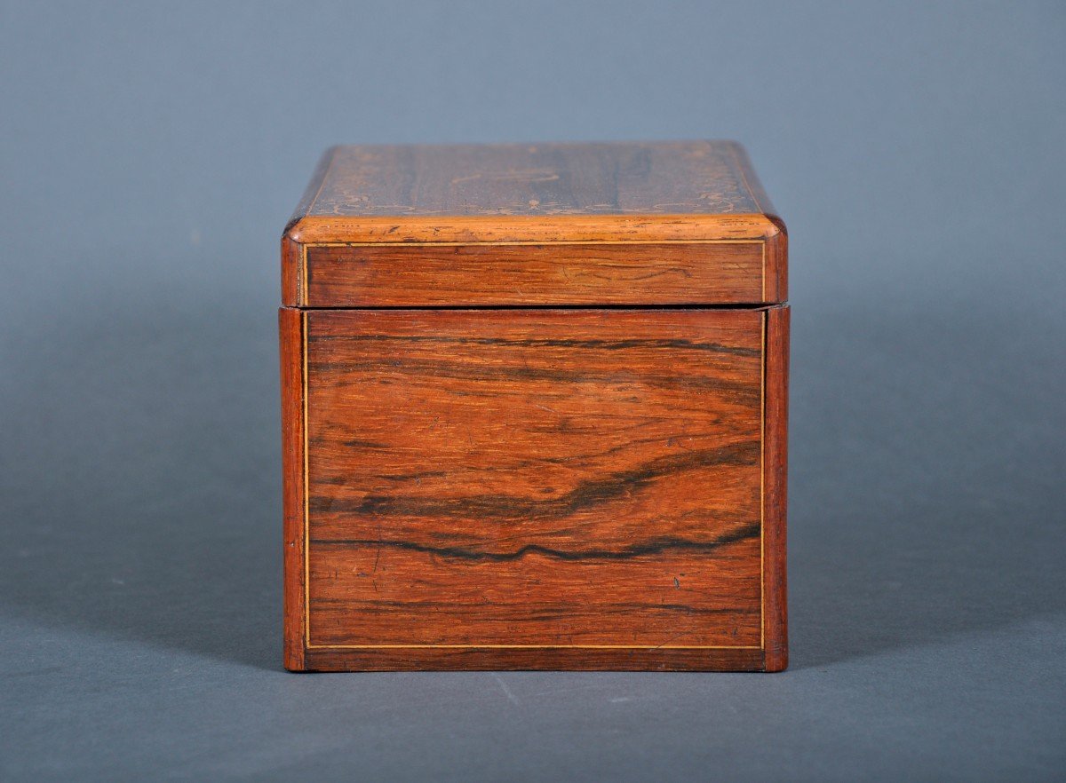 Charles X - Louis-philippe Period Tea Box In Rosewood.-photo-3