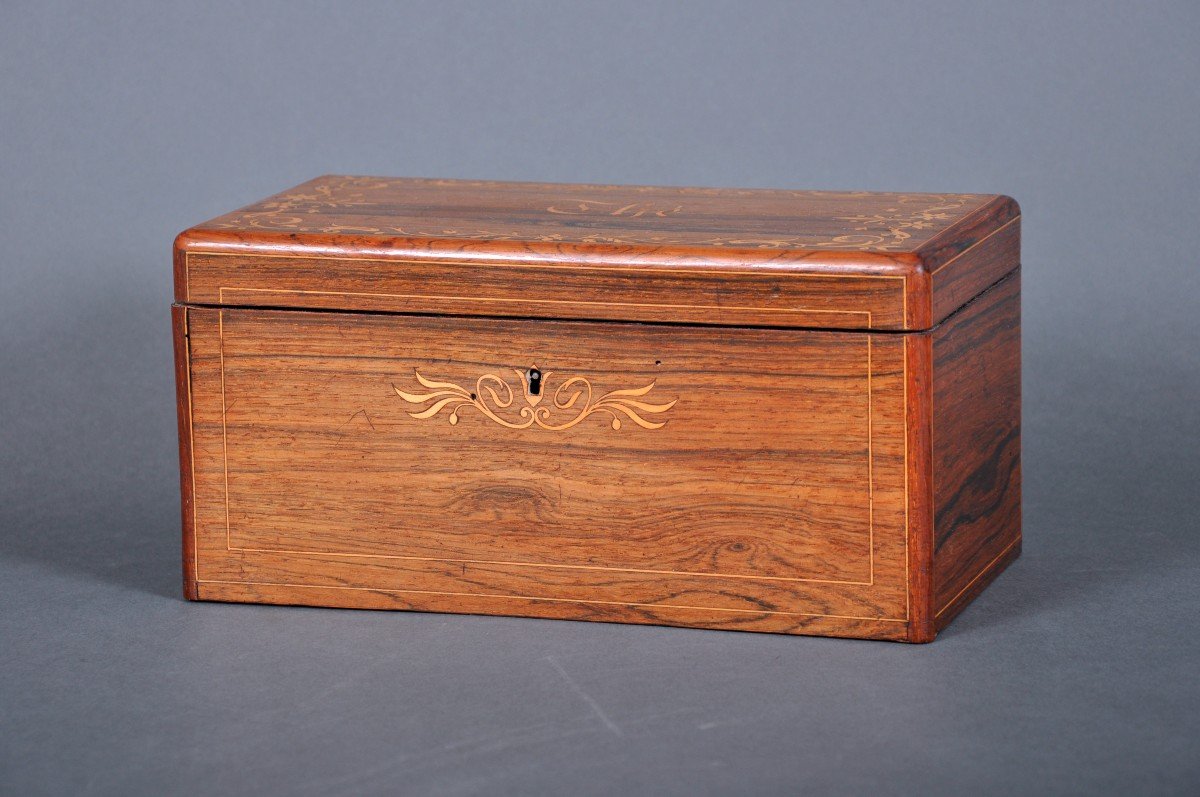 Charles X - Louis-philippe Period Tea Box In Rosewood.