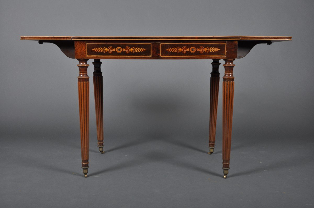 Charles X Period Desk Table In Rosewood-photo-3