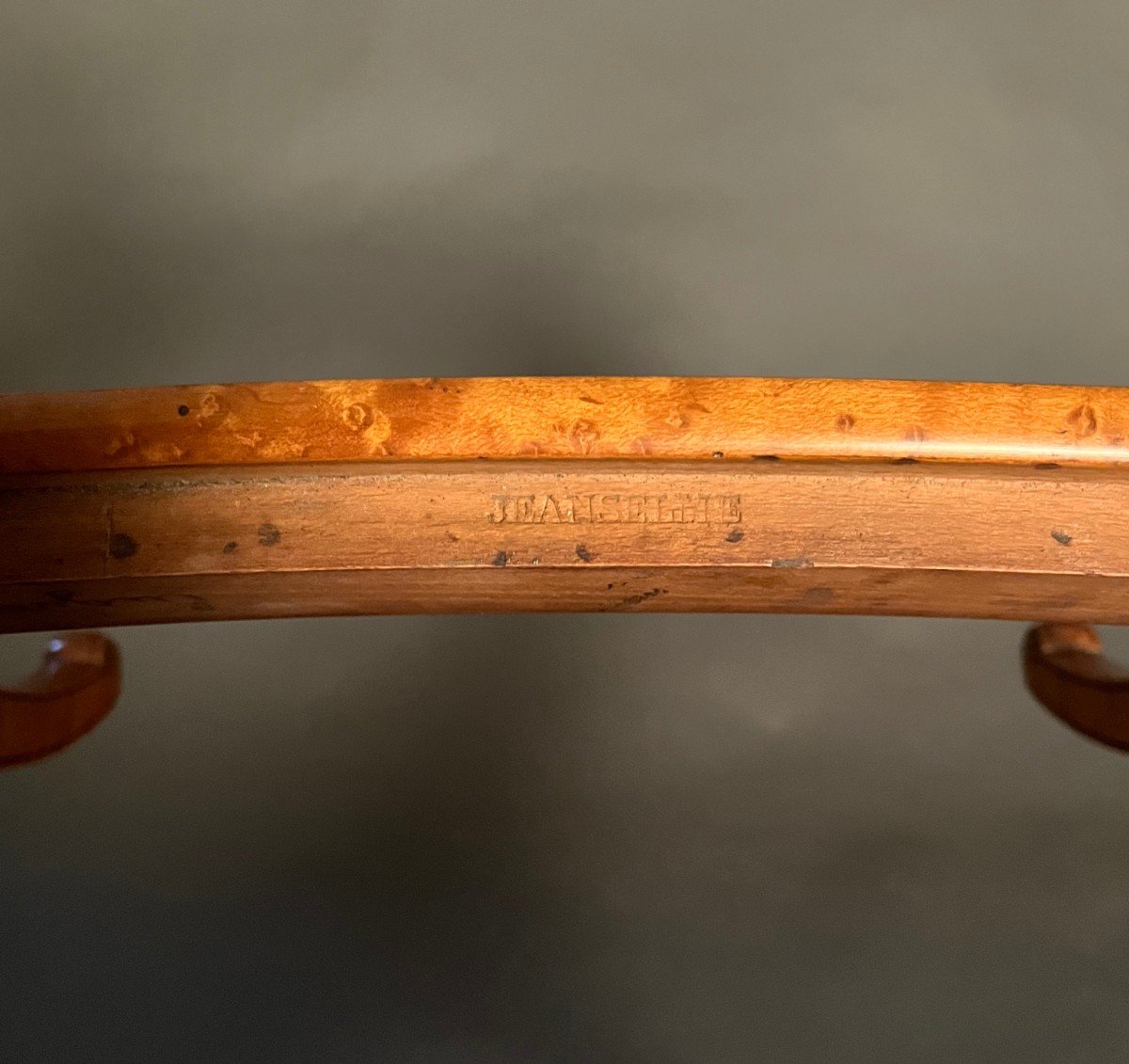 Set Of Four Gondola Chairs Stamped "jeanselme" From The Charles X Period In Maple-photo-3