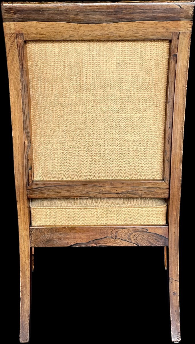 Pair Of Charles X Period Armchairs Stamped "jeanselme" In Rosewood-photo-2