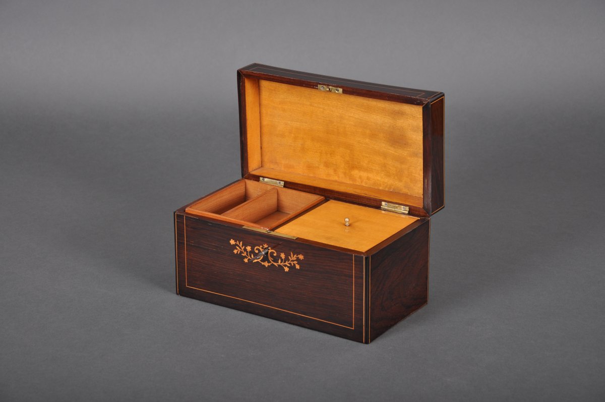 Box Cigar And Tobacco Charles X In Rosewood.-photo-2