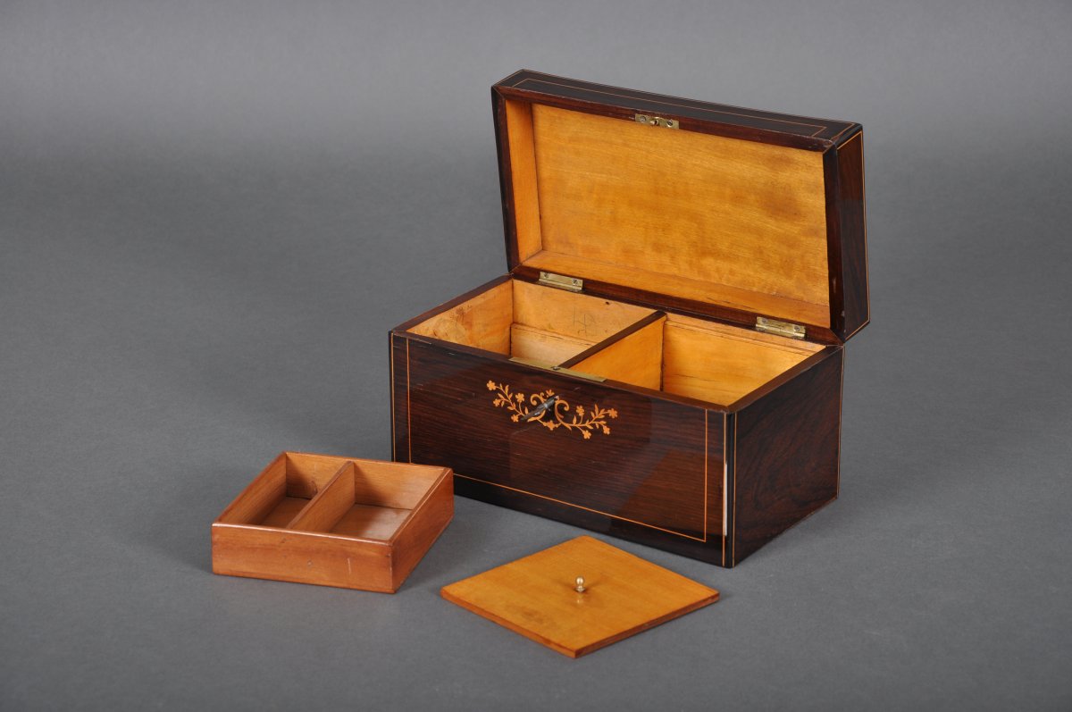 Box Cigar And Tobacco Charles X In Rosewood.-photo-3