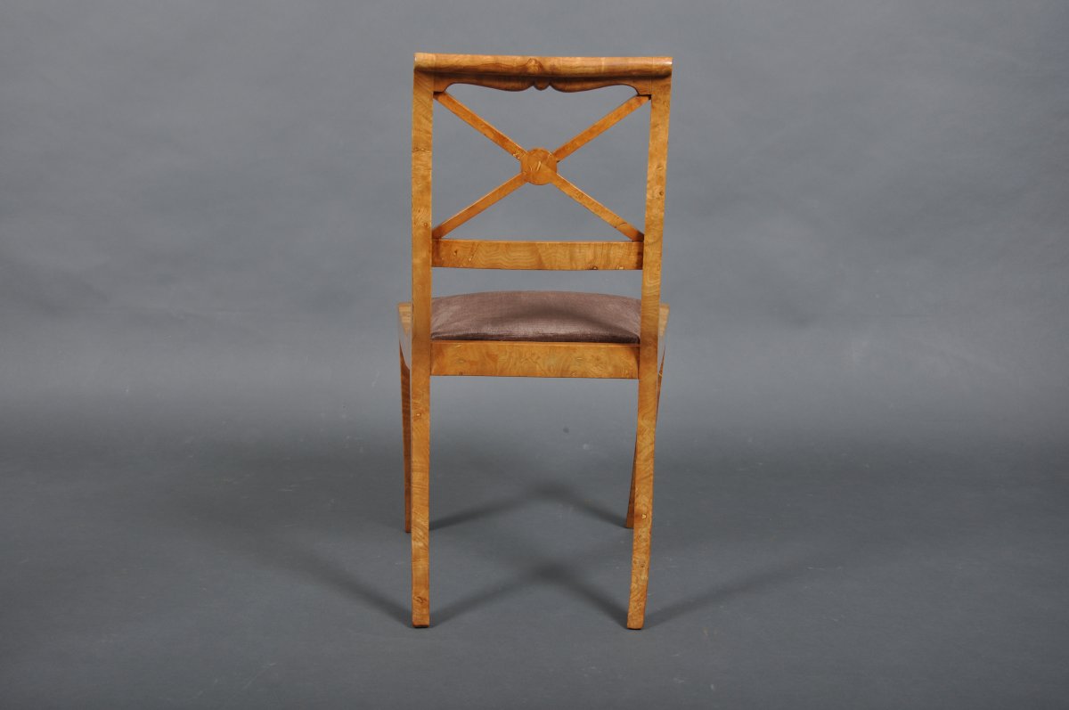 Suite Of Six Chairs Charles X Period Ash.-photo-4