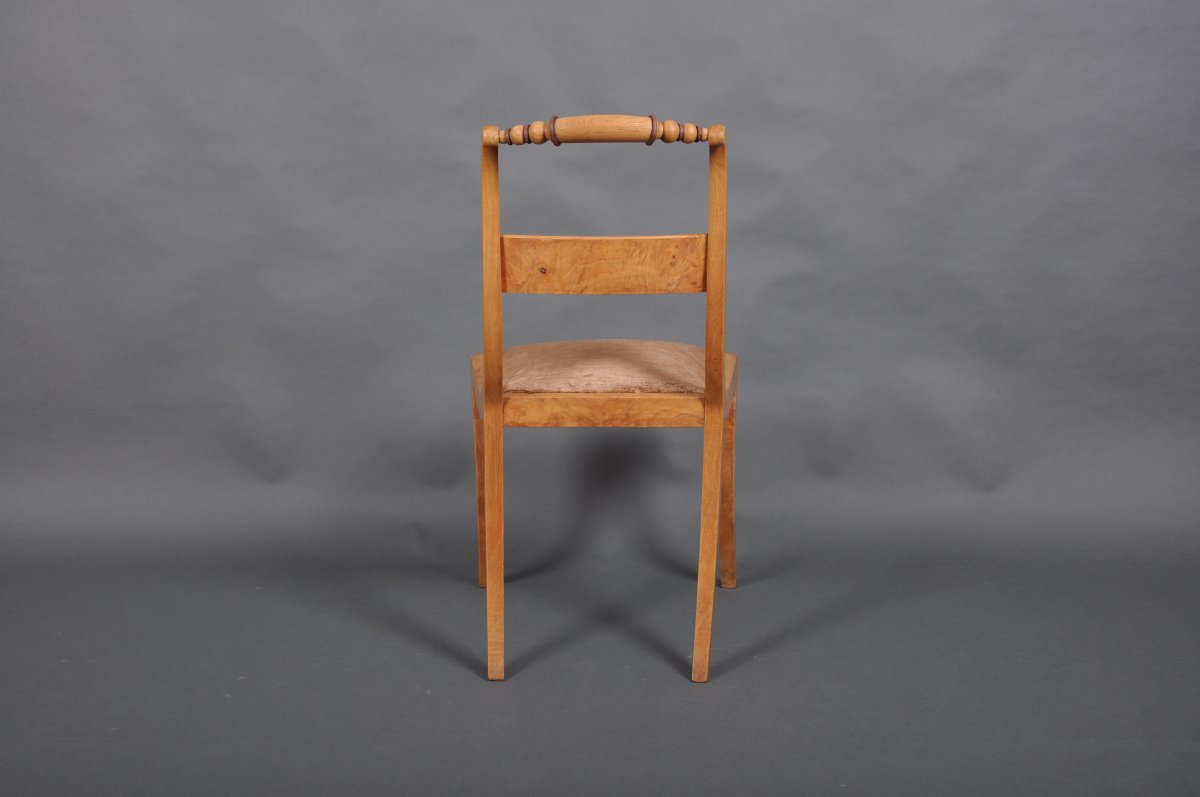 Suite Of Five Charles X Period Chairs By Jj Werner In Ash.-photo-1