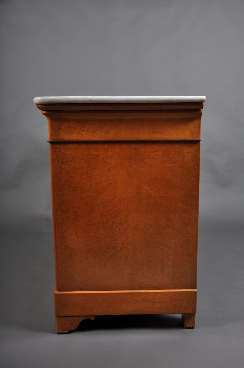 Charles X Period Commode In Speckled Maple-photo-1