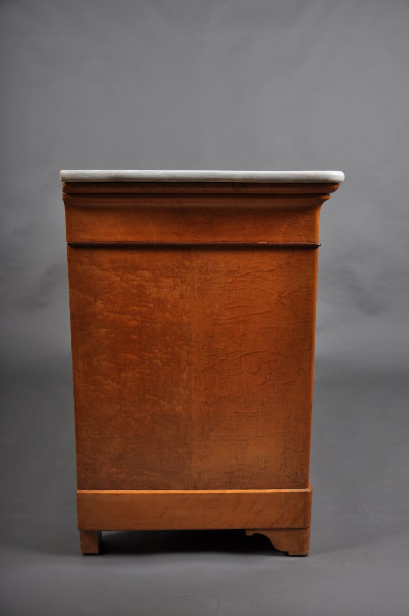 Charles X Period Commode In Speckled Maple-photo-3