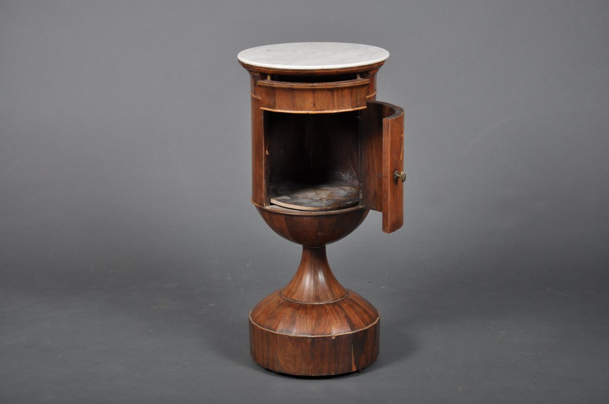 Bedside Somno Egg Cup Charles X Period In Rosewood.-photo-2