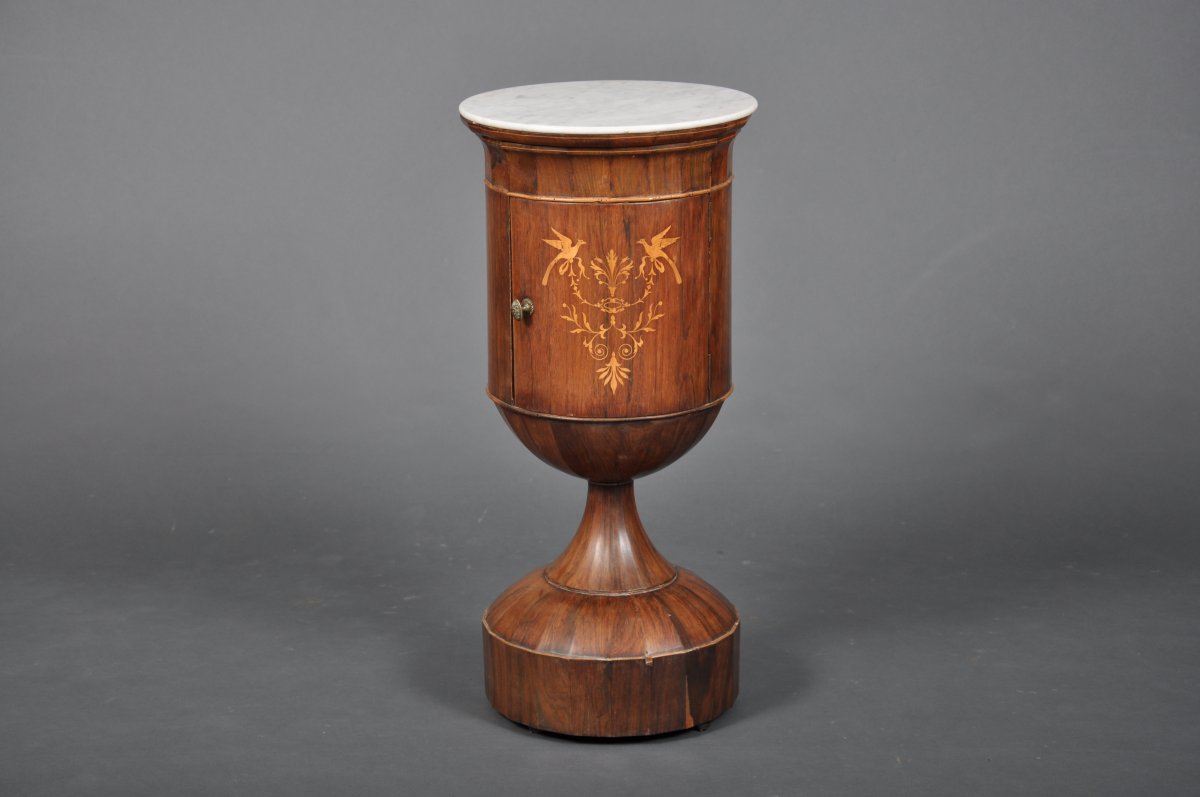 Bedside Somno Egg Cup Charles X Period In Rosewood.