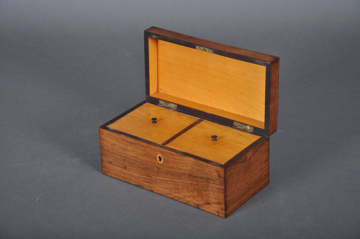 Charles X - Louis-philippe Period Tea Box In Rosewood.-photo-2