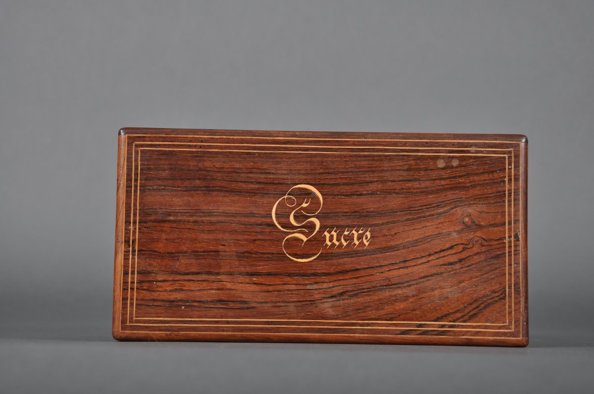 Charles X - Louis-philippe Period Sugar Box In Rosewood.-photo-3