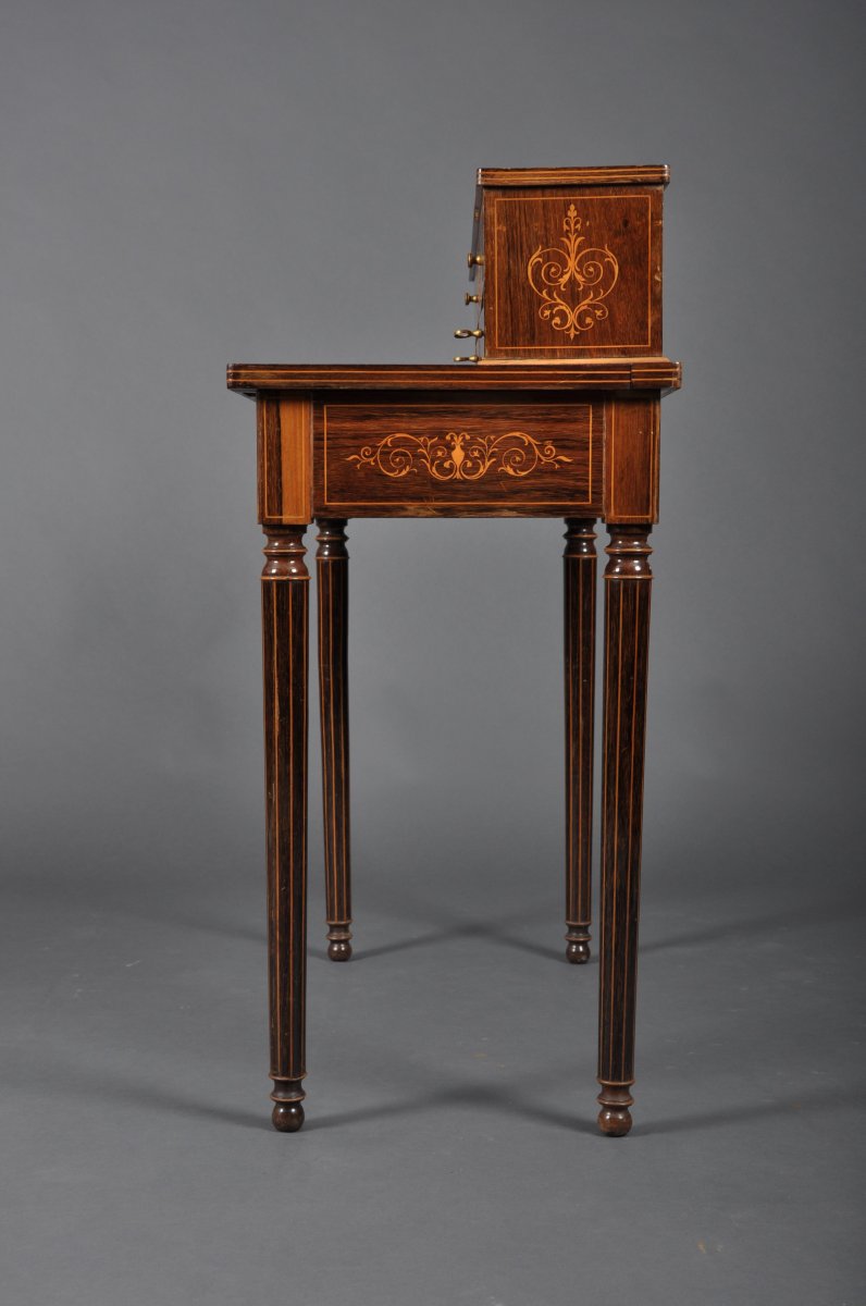 Happiness-of-the-day Desk From The Charles X Period In Rosewood-photo-4