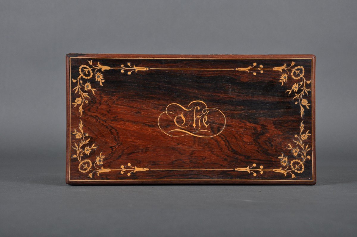 Charles X - Louis-philippe Period Tea Box In Rosewood.-photo-5