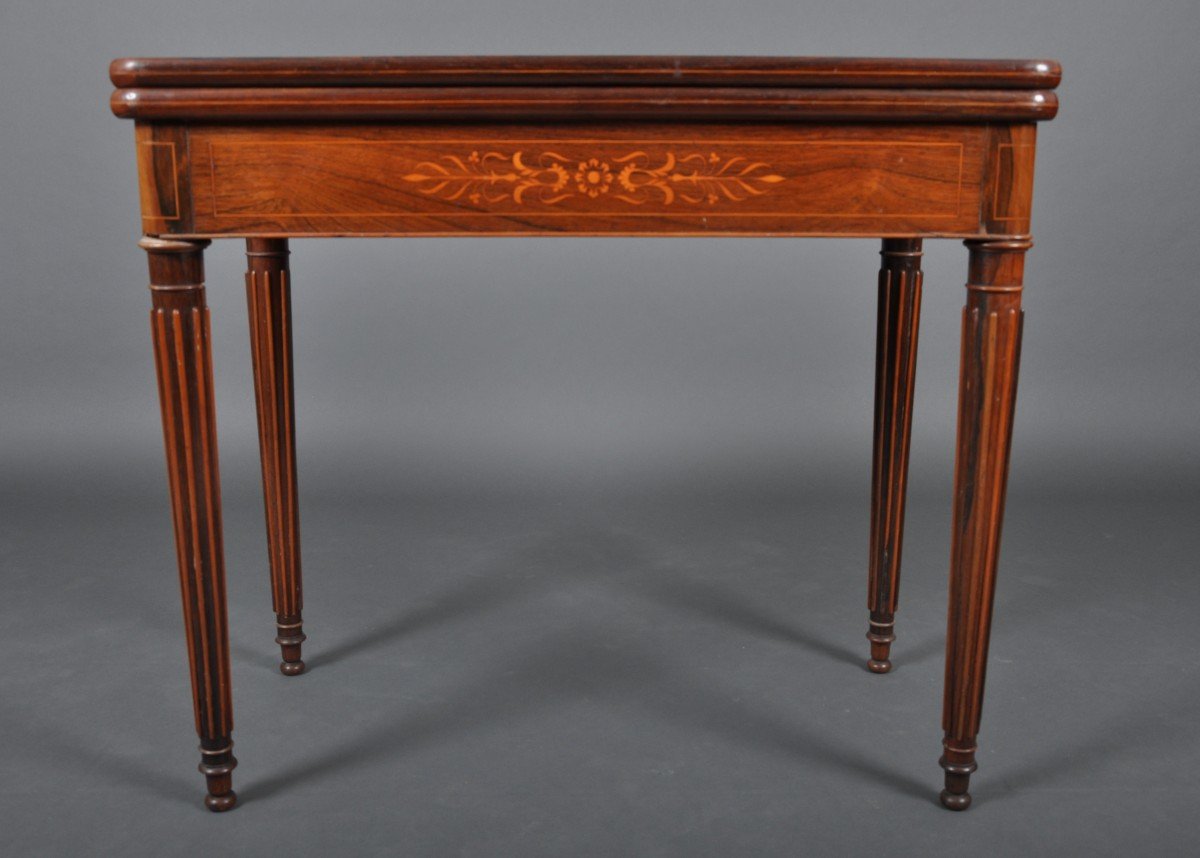 Charles X Period Game Table In Rosewood-photo-2
