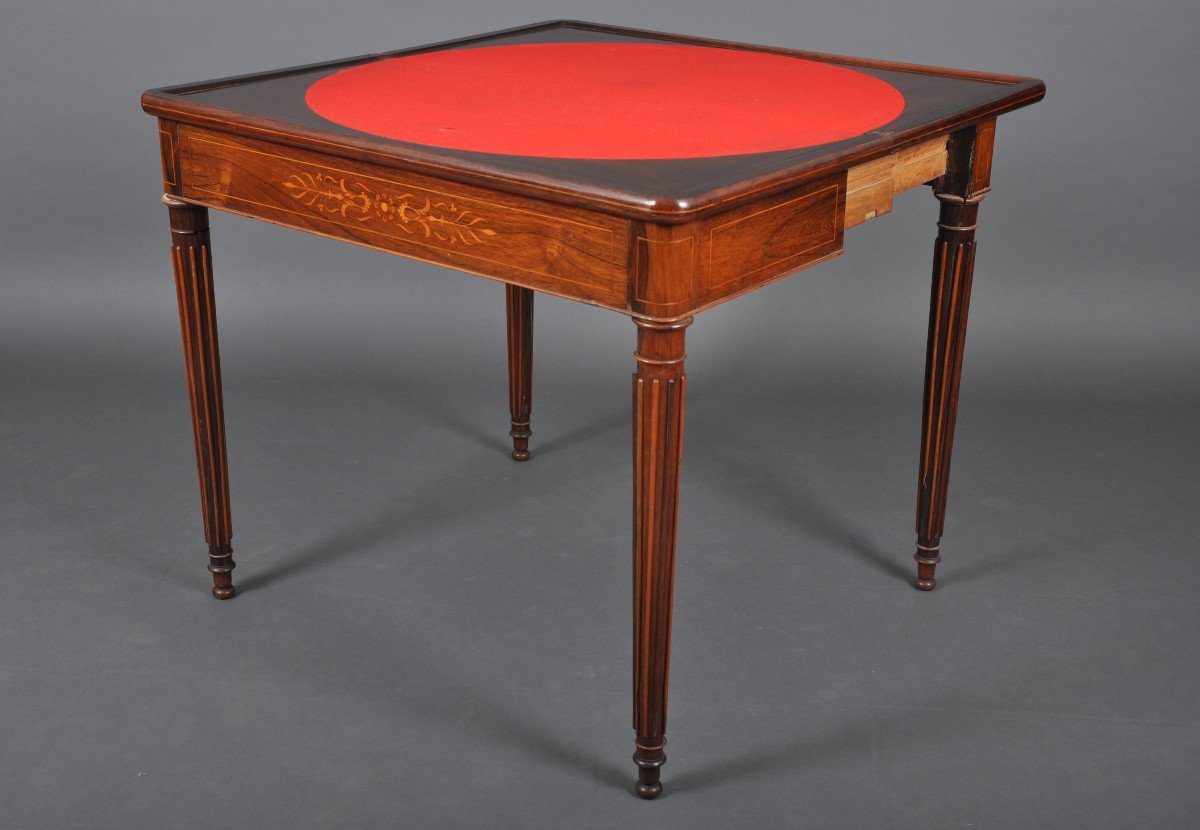 Charles X Period Game Table In Rosewood-photo-2