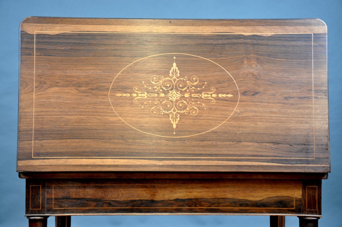 Charles X Period Game Table In Rosewood-photo-3