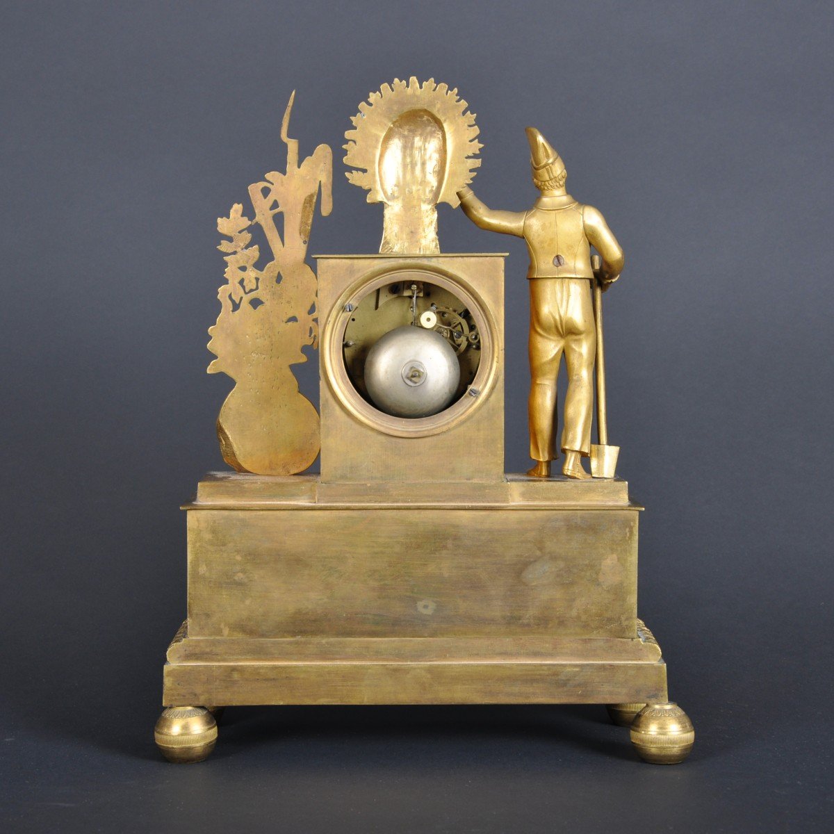 Pendule d'époque Empire - Restauration en bronze doré-photo-3