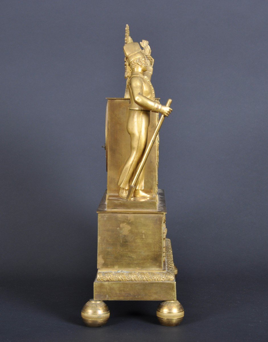Pendule d'époque Empire - Restauration en bronze doré-photo-4