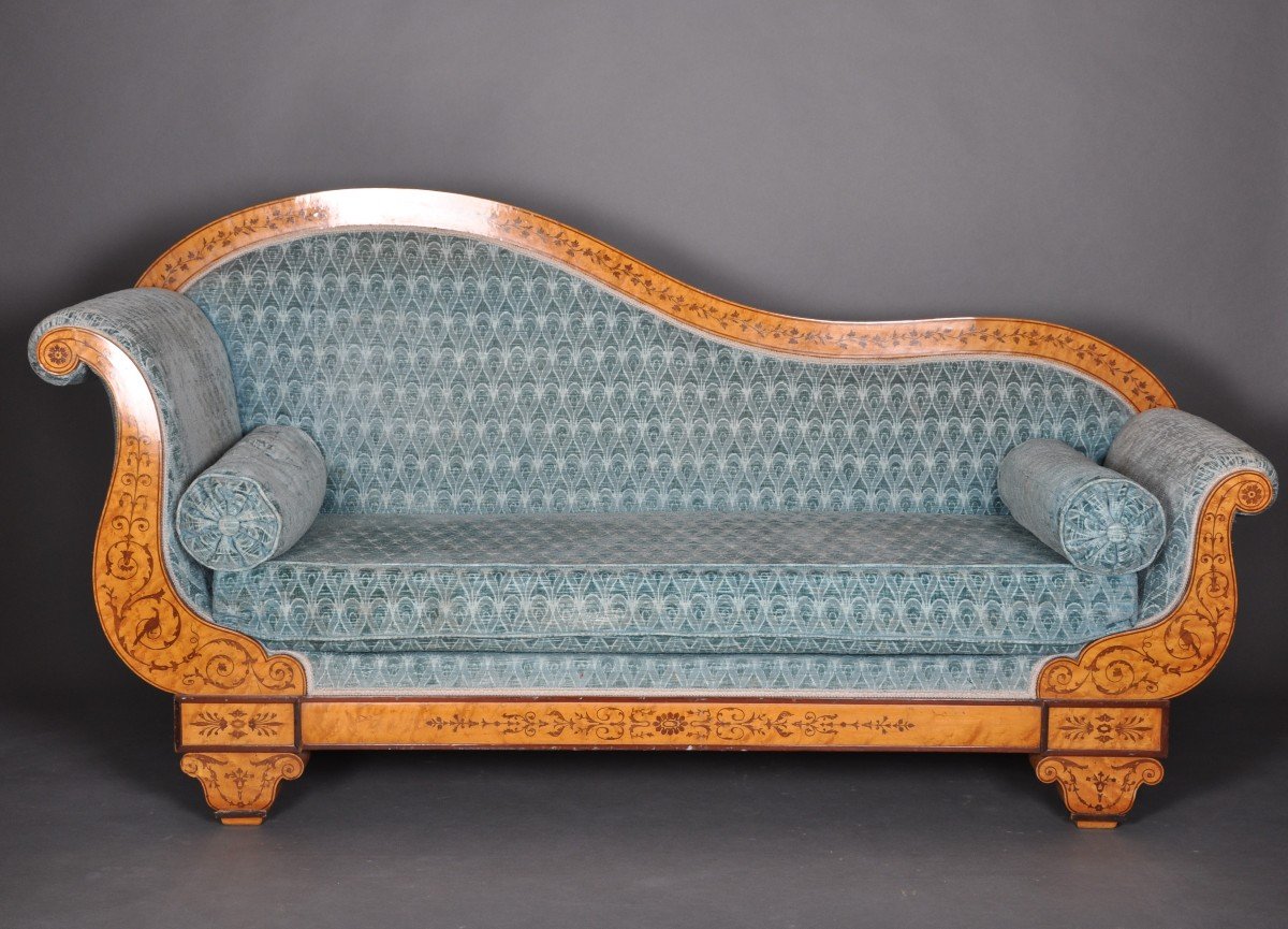 Charles X Period Daybed In Speckled Maple-photo-2