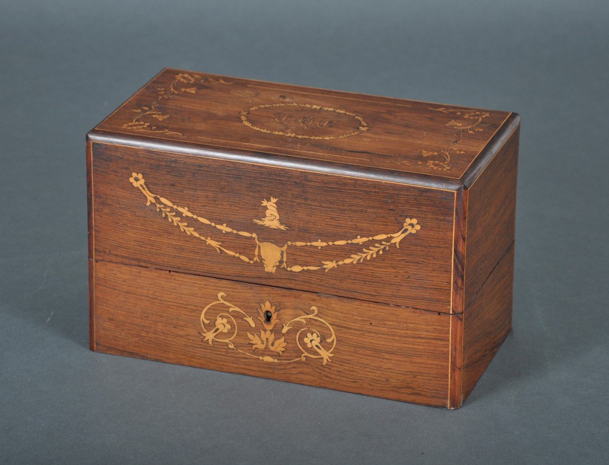 Charles X - Louis-philippe Period Tea Box In Rosewood.-photo-2