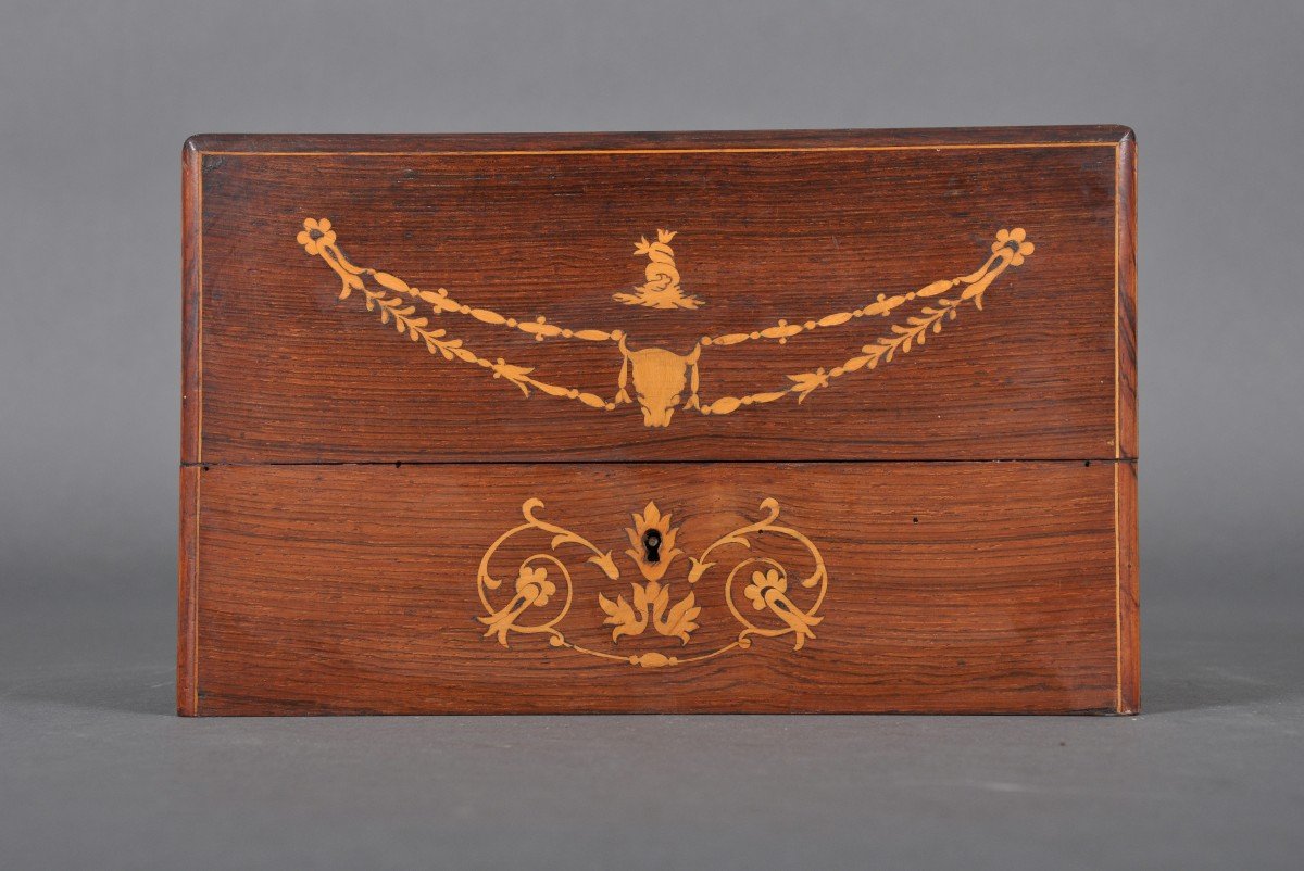 Charles X - Louis-philippe Period Tea Box In Rosewood.-photo-4