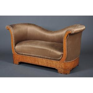 Charles X Period Meridian Sofa In Maple.