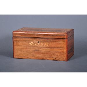 Charles X - Louis-philippe Period Tea Box In Rosewood.