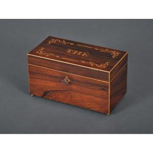 Charles X - Louis-philippe Period Tea Box In Rosewood.
