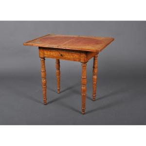 Writing Table, Charles X Period Games Table In Speckled Maple.