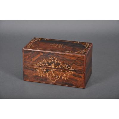 Charles X - Louis-philippe Period Tea Box In Rosewood.