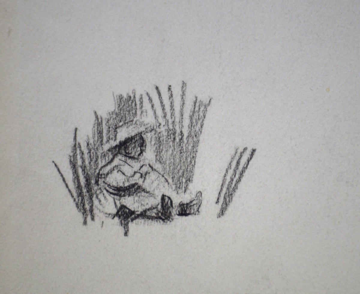 Henry Edmond Cross 1856-1910. "study Of Foliage And Landscape."-photo-1