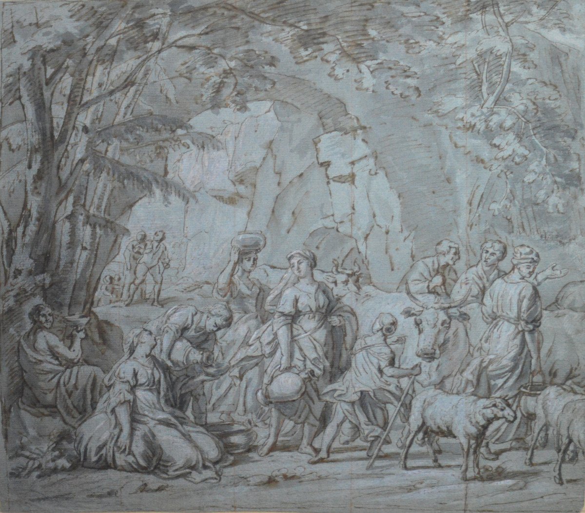 Jean Van Orley 1665-1735. Flemish School. "pastoral Scene."