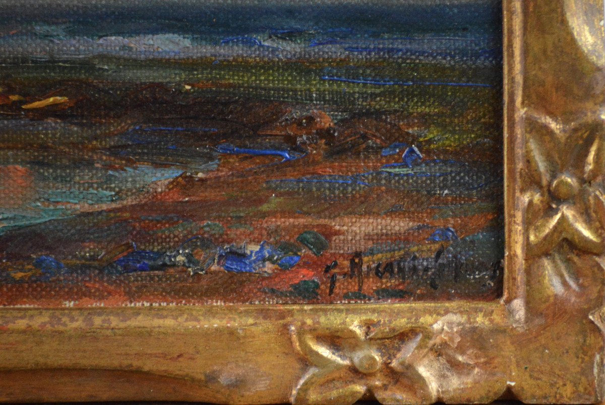 Georges Ricard-cordingley 1873-1939. "seaside At Sunset."-photo-3