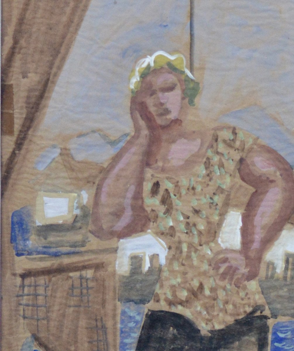 Louis Latapie 1891-1972. "woman At The Window."-photo-4