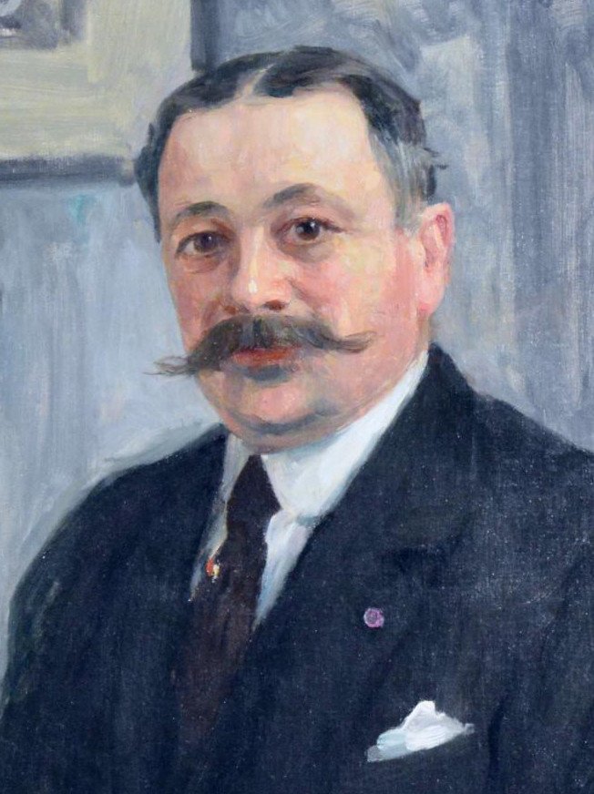 Jules-alexandre Grün 1868-1934. "portrait Of Arthur Boulogne."-photo-1