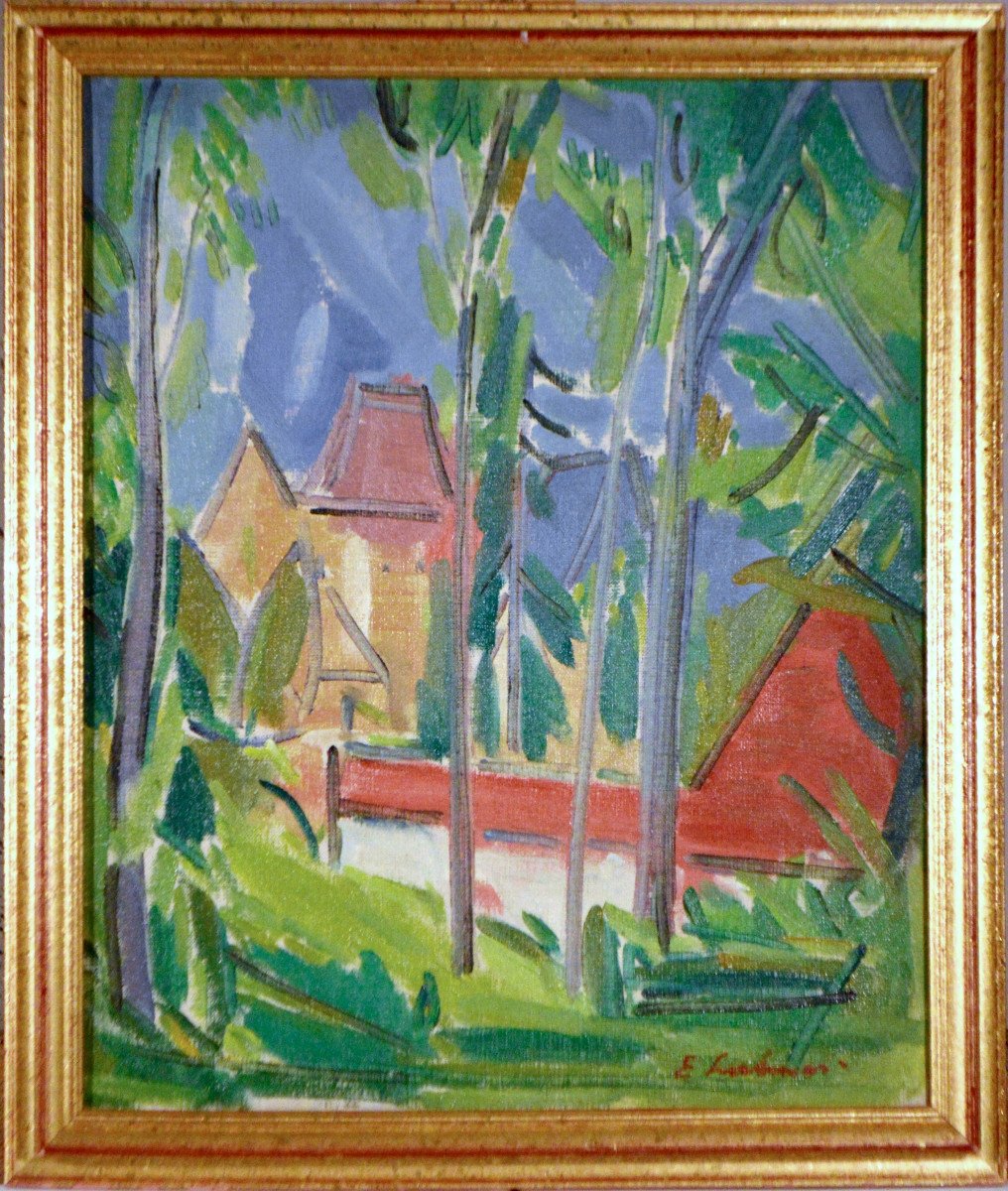 Emile Lahner 1893-1980. "house In A Landscape."