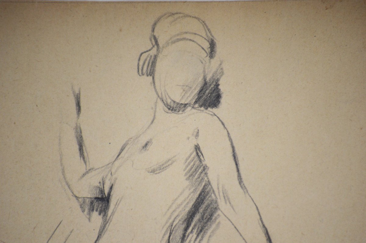 Claude-emile Schuffenecker 1851-1934. "female Nude."-photo-1